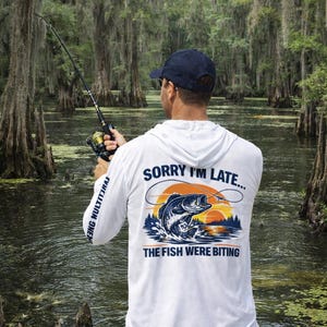 Scusa il ritardo, la maglietta da pesca The Fish Were Biting / Grafica da pesca al persico trota