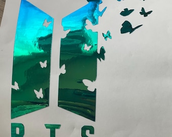 Butterfly BTS ARMY Logo Decal | Bangtan Gift | K‑Pop Vinyl Car Sticker