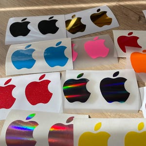 Vinyl Aufkleber Apple-logotyp, Apple-logotyp-Vinyl-Abziehbilder, Iphone Aufkleber, Wasserflaschen, Vinyl-Schriftzug, Personalisierte Aufkleber