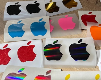 Vinyl Aufkleber Apple logo, Apple logo-Vinyl-Abziehbilder, Iphone Aufkleber, Wasserflaschen, Vinyl-Schriftzug, Personalisierte Aufkleber