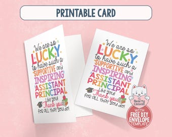 Assistent Schulleiter Karte zum Ausdrucken, Stellvertretender Schulleiter Dankeswoche