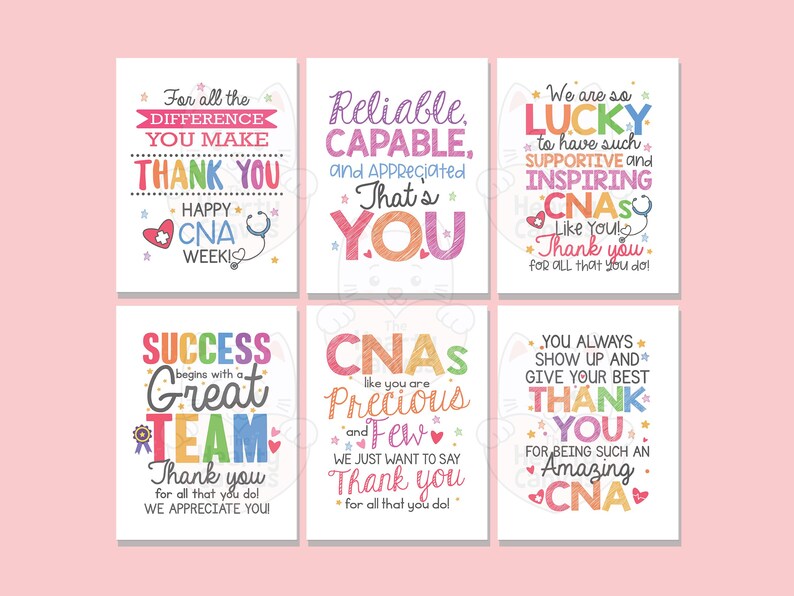 CNA Week Signs, Printable CNA Week Décor, Thank You CNA Appreciation ...