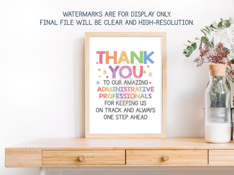Administrative Professionals Day Signs, Printable Admin Appreciation ...