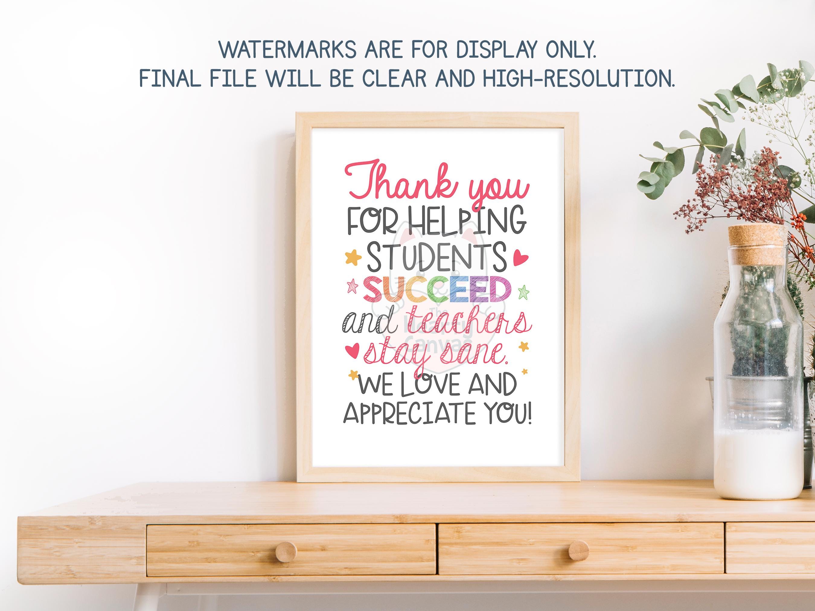 Paraprofessional Appreciation Signs, Thank You Para Appreciation Day ...