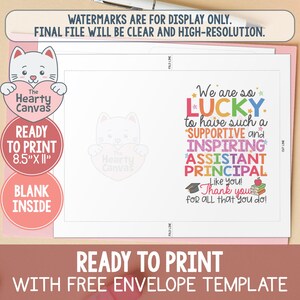 Assistant Principal Card Printable, Assistant Principal Appreciation Week image 2