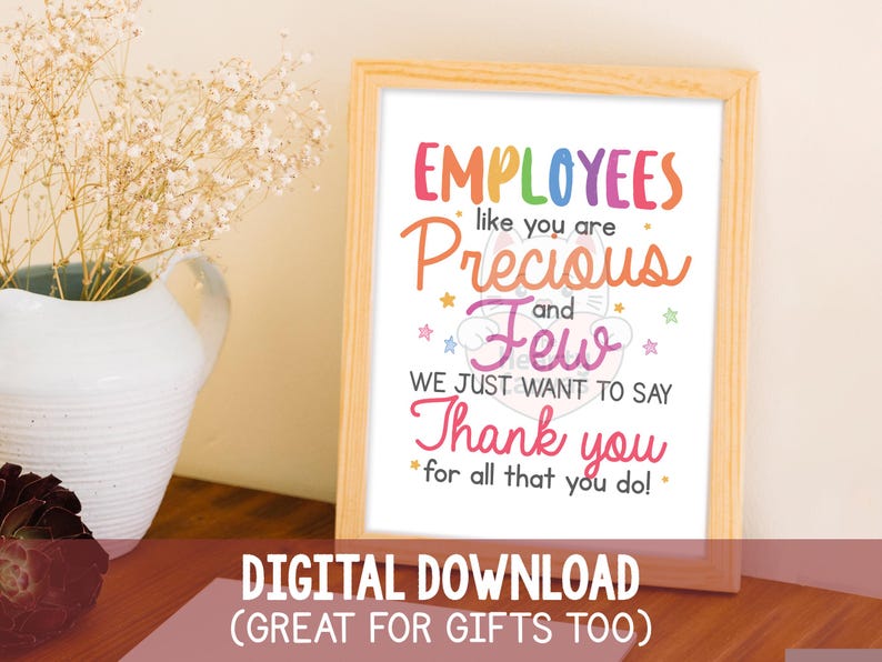 Employee Appreciation Week Printable Posters, Thank You Employees Day ...