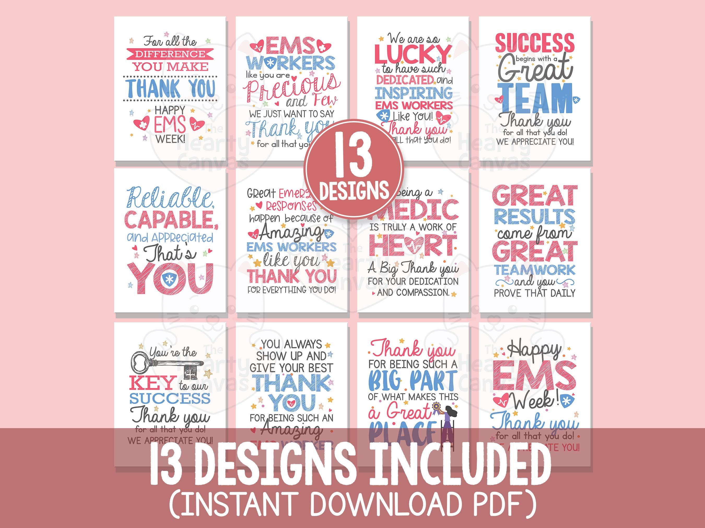 EMS Week Signs Printable, EMS Appreciation Poster, EMS Week Decor ...