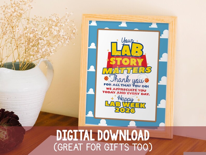 Lab Week Sign Printable, Happy Lab Week 2026 Decor Lab Story Theme - Etsy