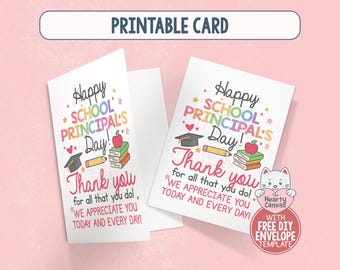 Tarjeta de agradecimiento para el director/a, regalo imprimible de agradecimiento para el director/a