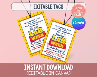 Printable Lab Week 2026 Tags, Lab Week Gift Tag for Lab Week