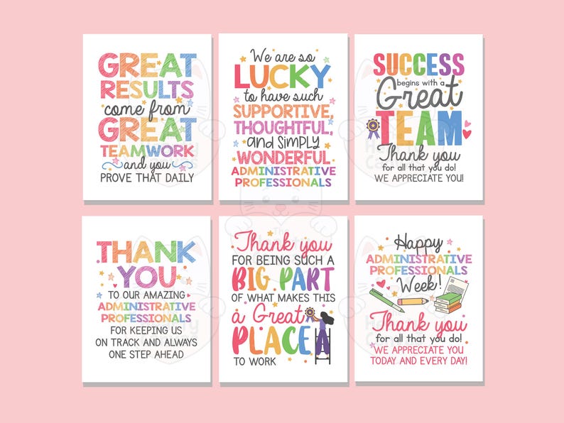Administrative Professionals Day Signs, Printable Admin Appreciation ...
