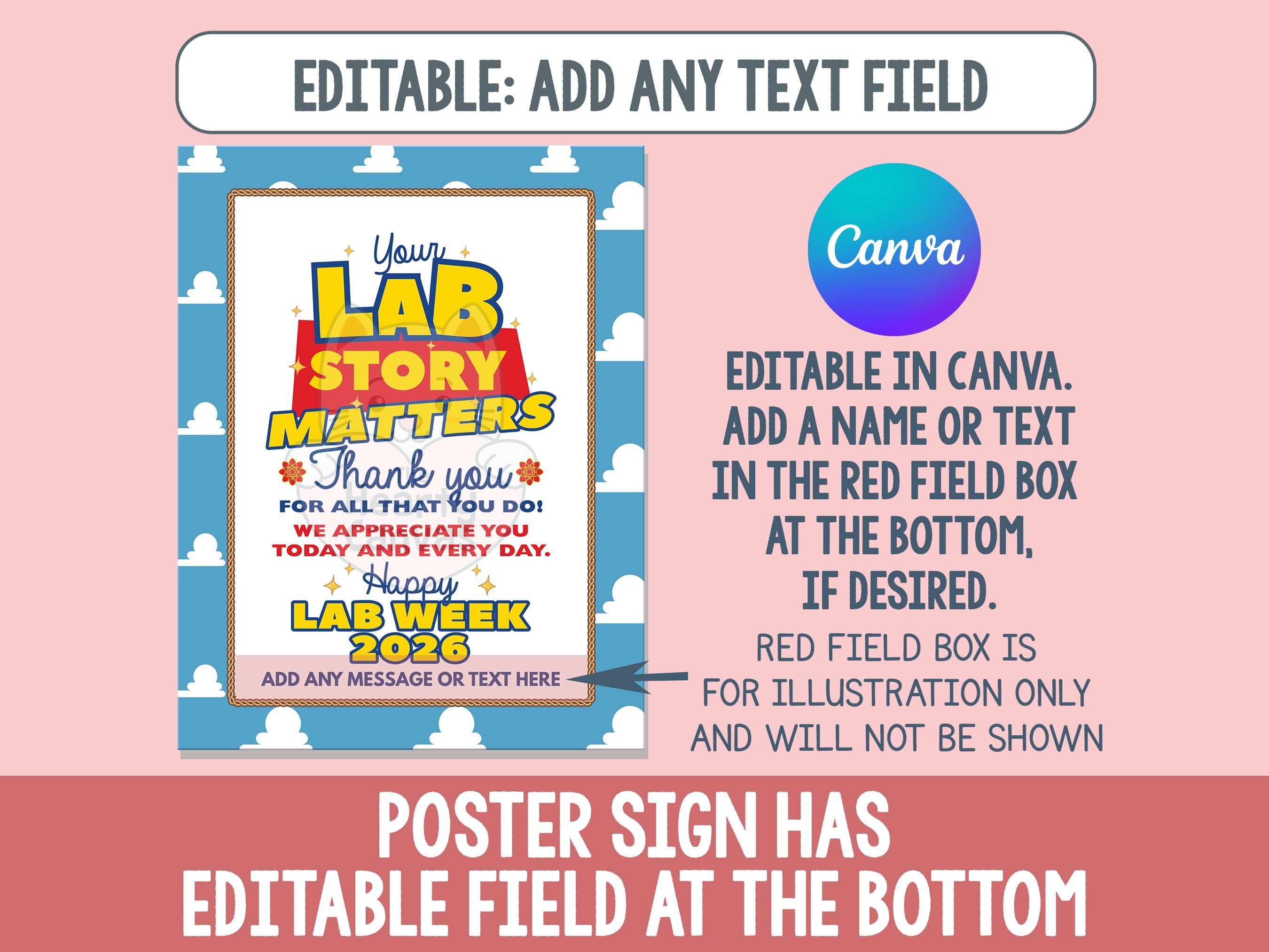 Lab Week Sign Printable, Happy Lab Week 2026 Decor Lab Story Theme - Etsy