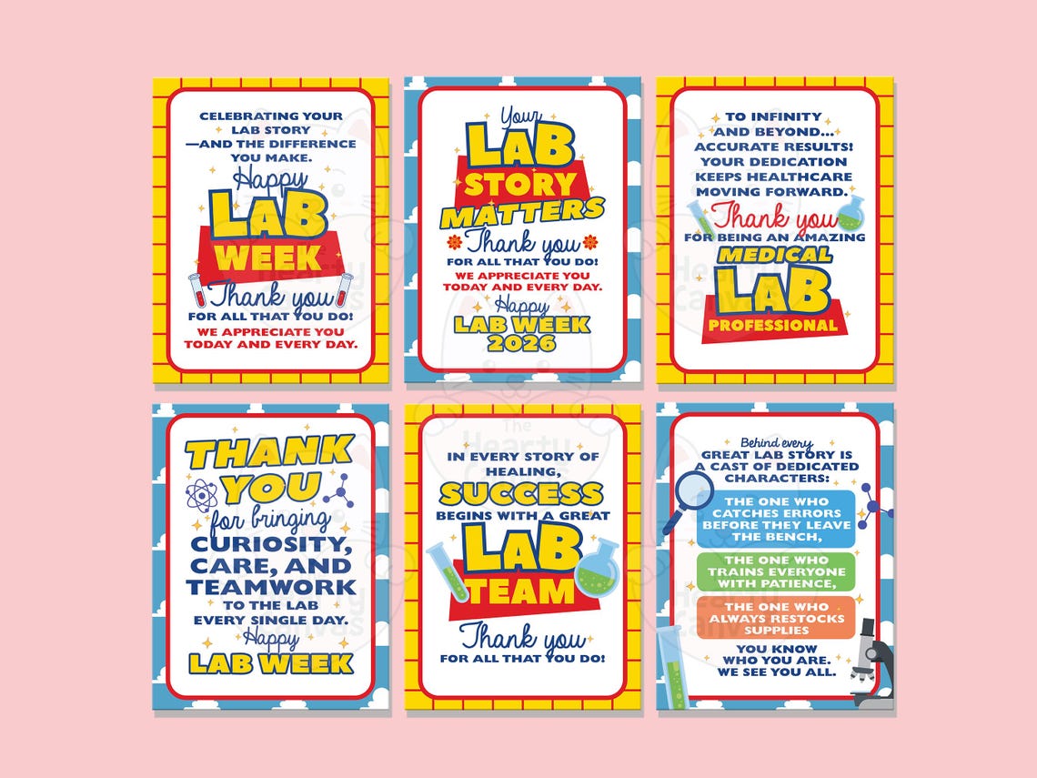 Lab Week 2026 Poster Signs Printable, Lab Story Theme Lab Week Décor - Etsy