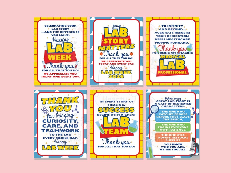 Lab Week 2026 Poster Signs Printable, Lab Story Theme Lab Week Décor - Etsy