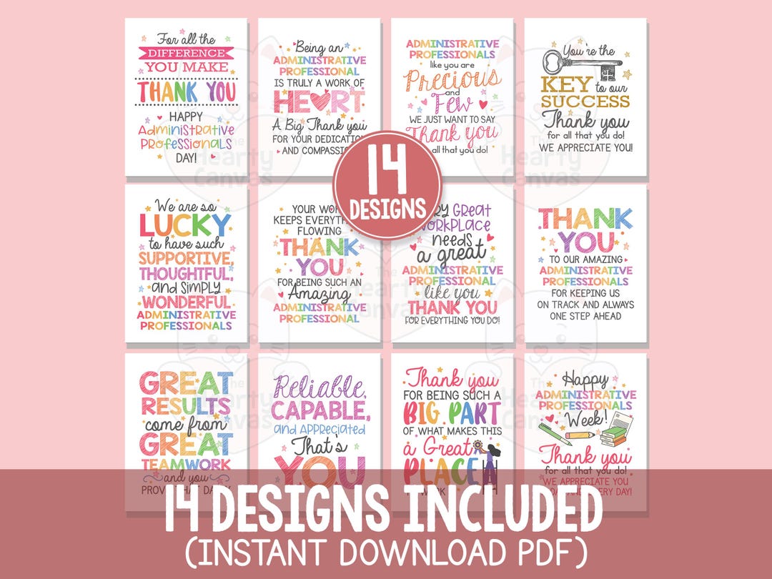 Administrative Professionals Day Signs, Printable Admin Appreciation ...