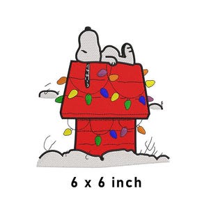 Snoopy House Embroidery Machine Files Design