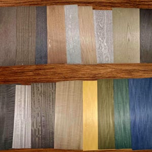 Multi-color dyed wood veneer pack – 40 pieces + 10 free assorted sizes and colors