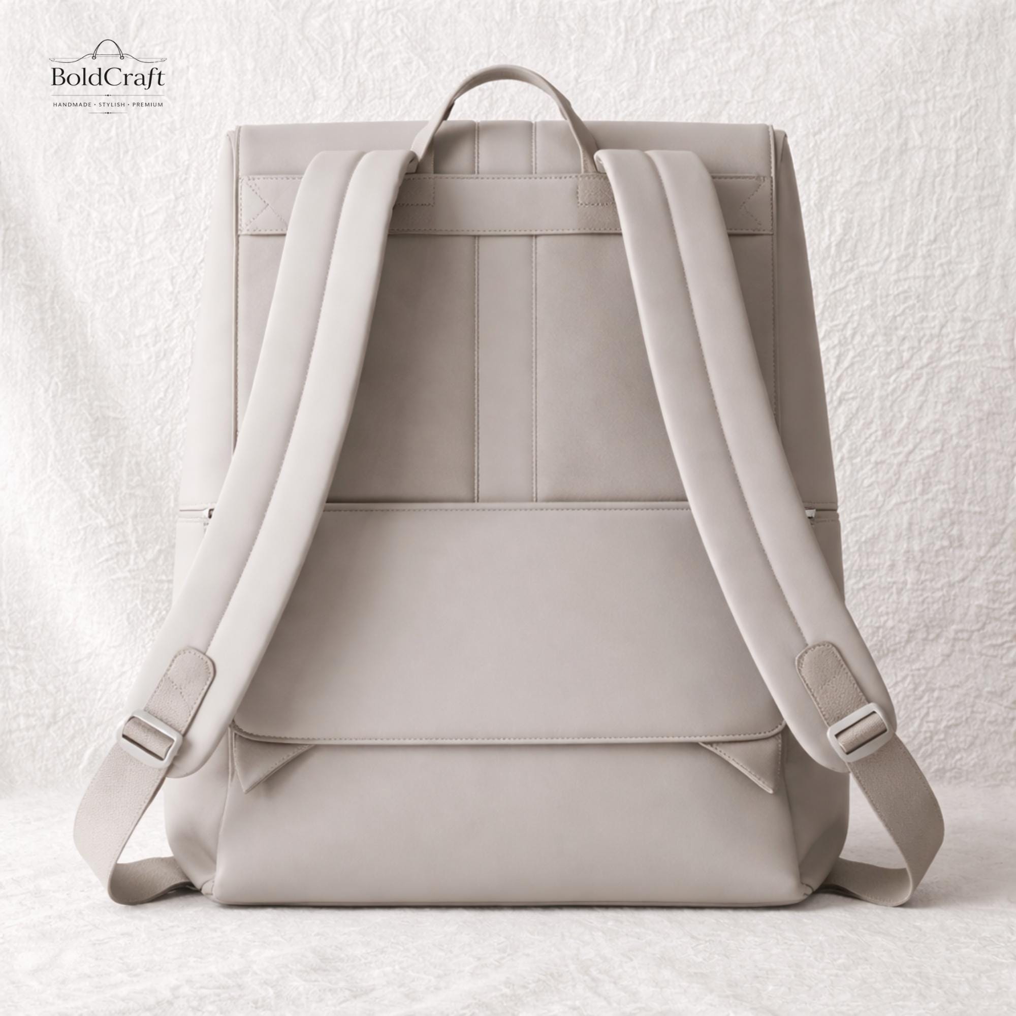 Minimalist Greige Waterproof Backpack – Scandinavian Monochrome Laptop ...