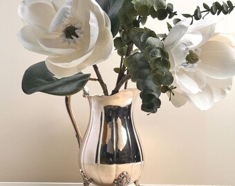 Sheffield Silver-plated Footed Fluted Pitcher, 9.5 Inch