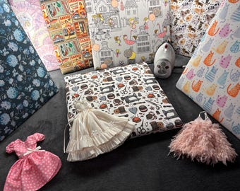 Mini tábua de passar roupa de mesa para artesanato – Tábua de passar roupa de madeira feita à mão para roupas de boneca, costura e patchwork | Estação de passar roupa para artesanato