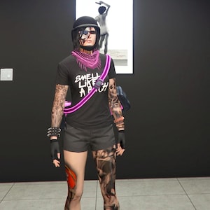 Smell Like A Btch T-Shirt | Slogan Graphic Tee, Bold Brush Script