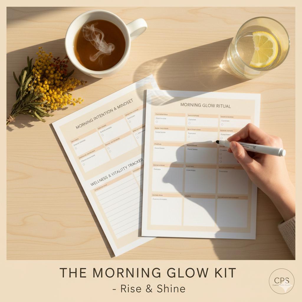 Mourning Routine Intentions Worksheet Morning Routine Planner, Daily Intention & AM Rituals Worksheet ...
