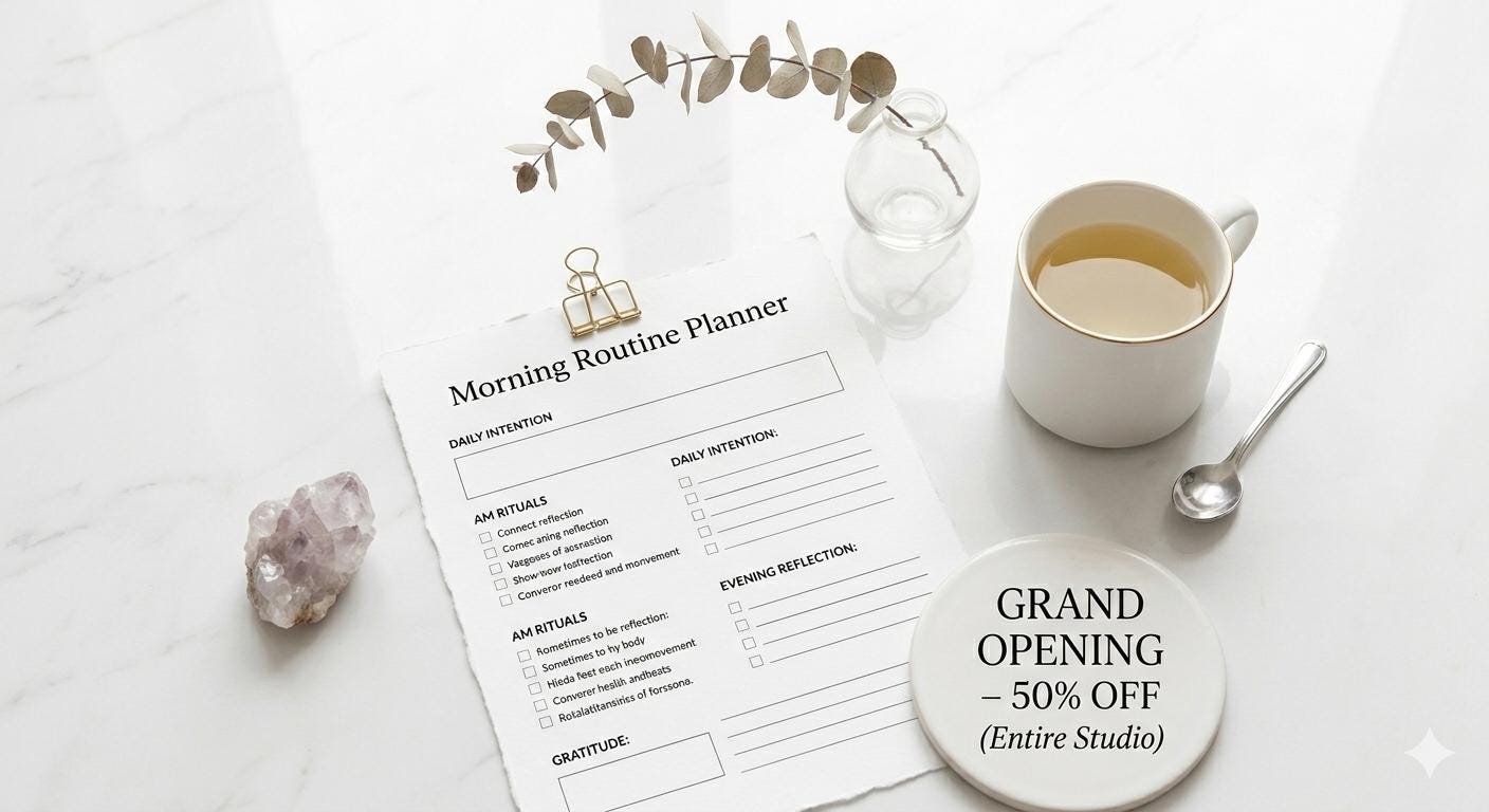Mourning Routine Intentions Worksheet Morning Routine Planner, Daily Intention & AM Rituals Worksheet ...