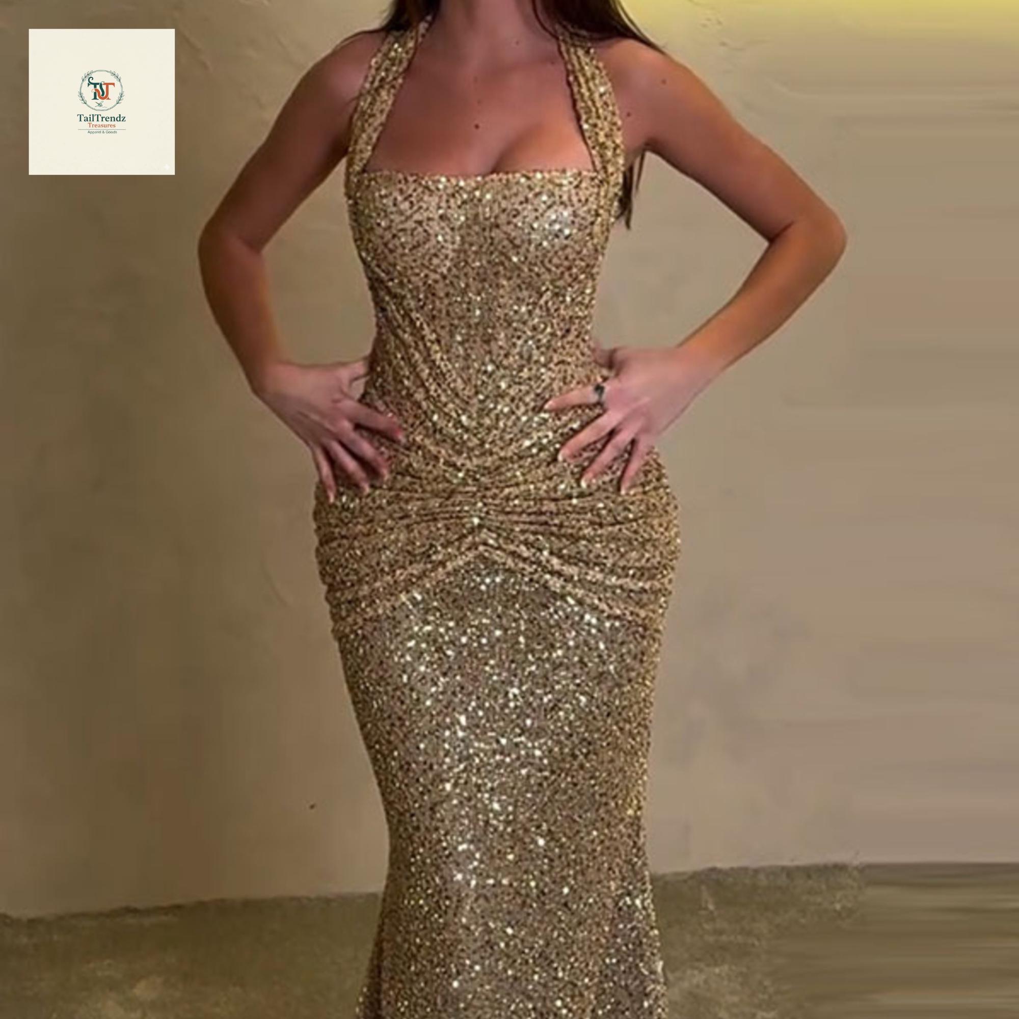 Gold Mermaid Dress - Etsy Gold Mermaid Dress - Etsy