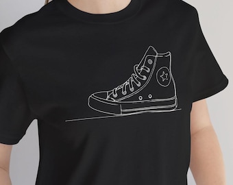 Camiseta Chuck Taylor High Top, Camiseta com estampa gráfica de linha de tênis Converse
