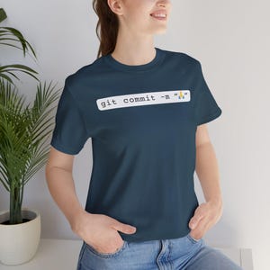 Git Commit Programmierer T-Shirt, Coding Humor Programmierer T-Shirt Bild 6
