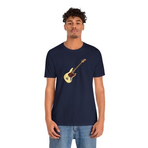 Jazz Bass Guitar T-Shirt | Fender J-Bass Illustration Tee | Bassist Gift Music Lover image 15