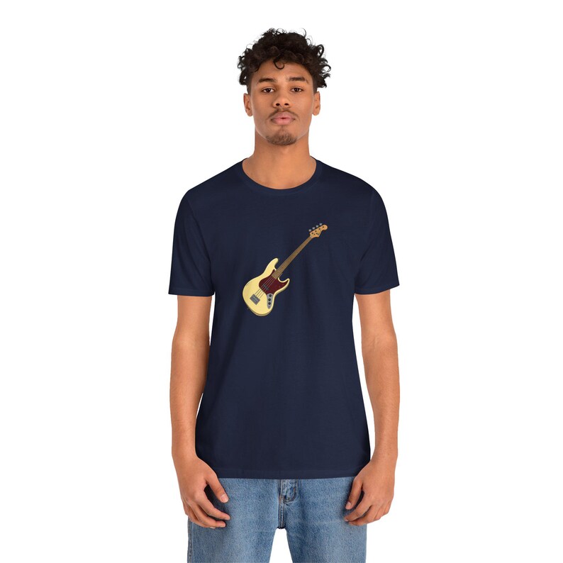 Jazz Bass Guitar T-Shirt | Fender J-Bass Illustration Tee | Bassist Gift Music Lover image 15