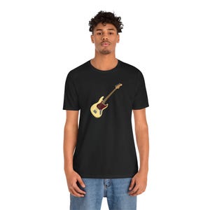 Jazz Bass Guitar T-Shirt | Fender J-Bass Illustration Tee | Bassist Gift Music Lover image 9