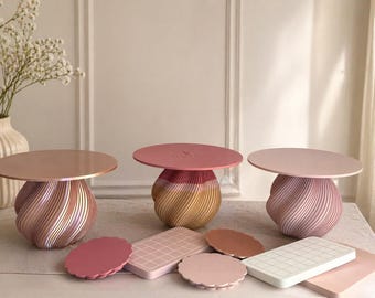 Moderner dekorativer Kuchenständer - Skulpturaler Kuchenständer - Handgefertigtes Design von VELLORA