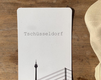 Ansichtkaart "Tschüsseldorf", DIN A6