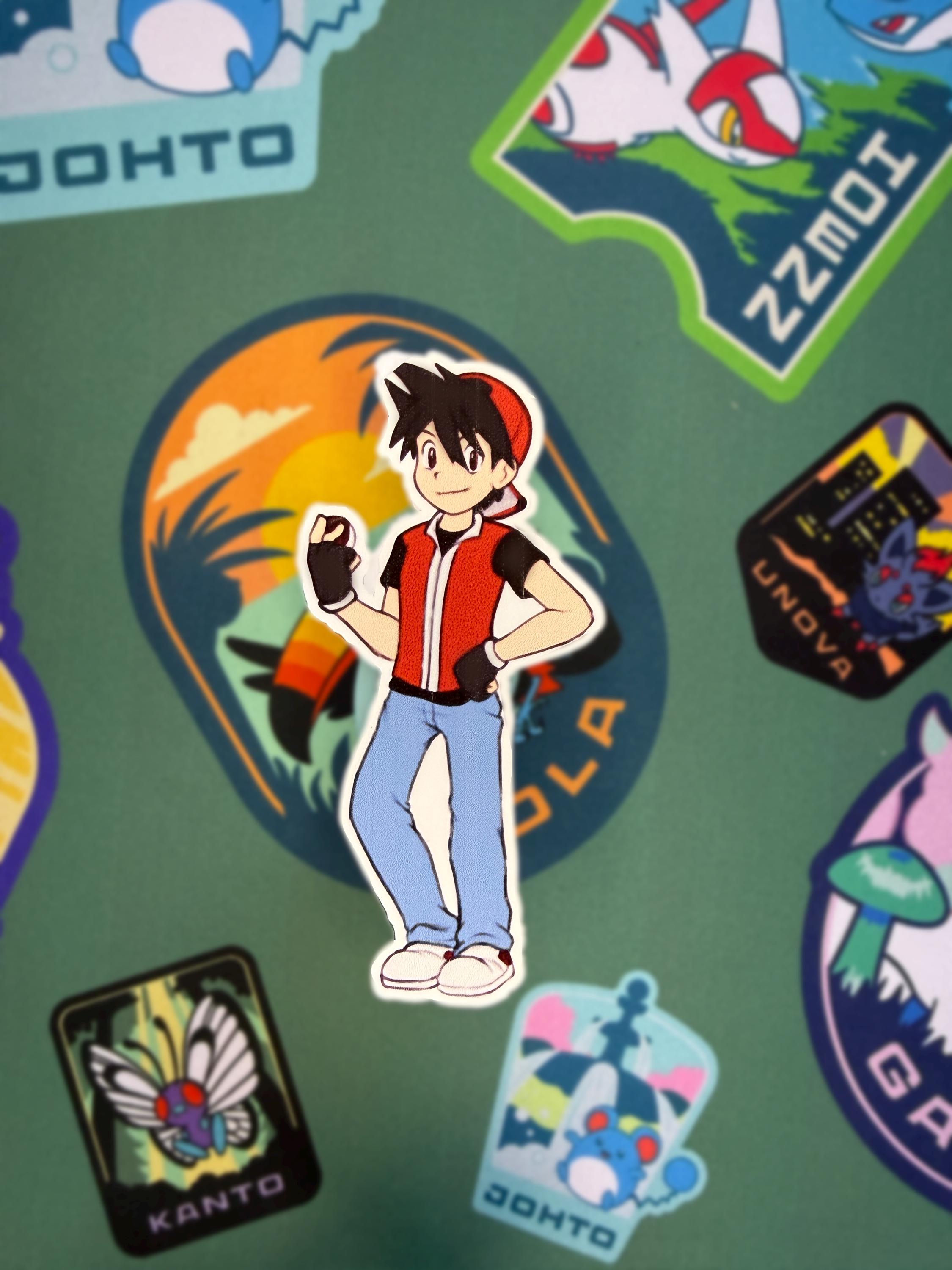Trauner Sticker Kanto Trainer Sticker - Etsy