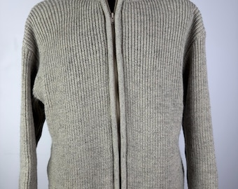 Vintage Robe di Kappa Llama Wolle Zip Cardigan Männer XL Made In Italy Sherpa gefütterte schwere Strickpullover Jacke