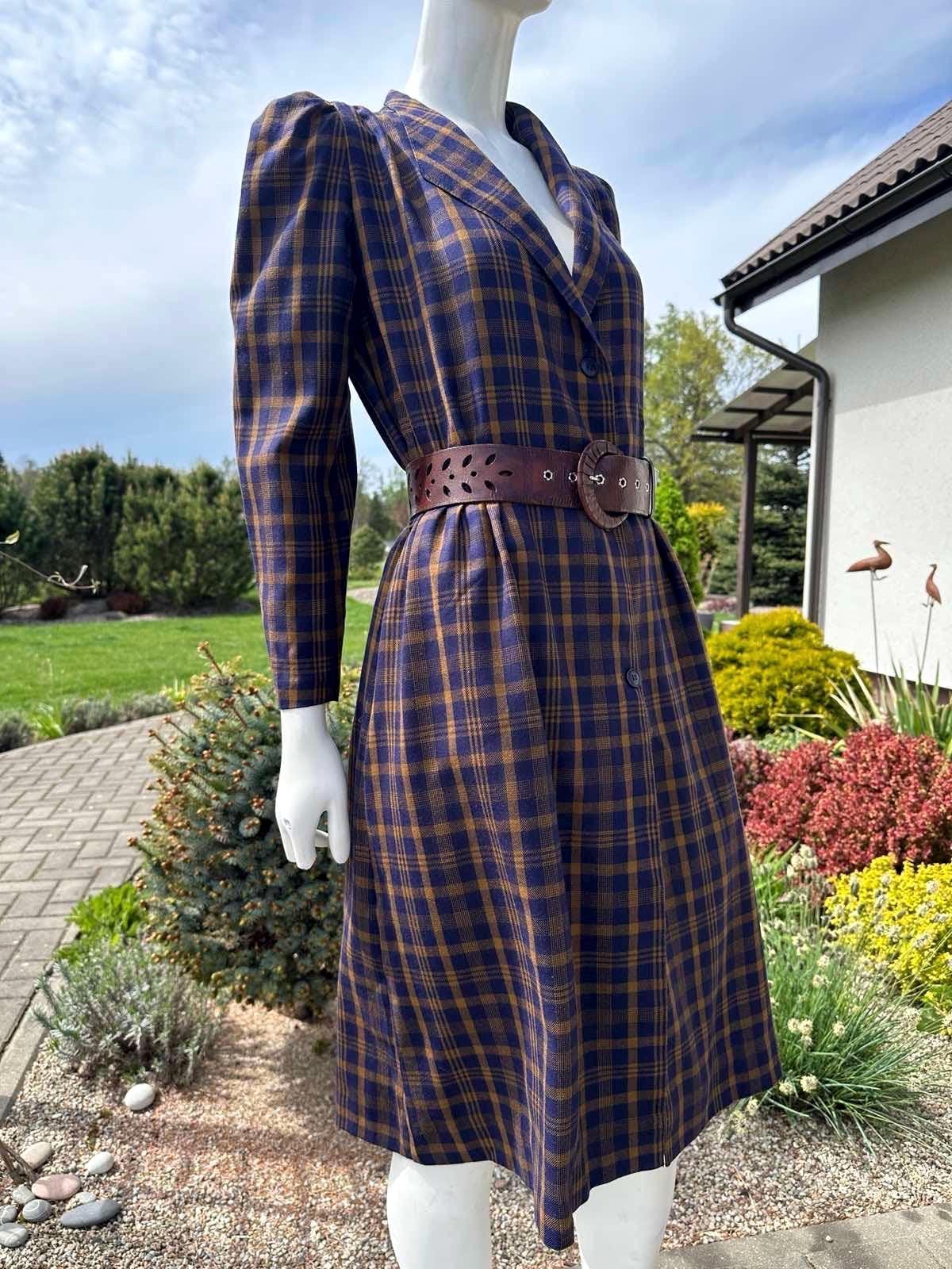 blue checkered overall dress Valenne Dress - Dorset Plaid main image 1