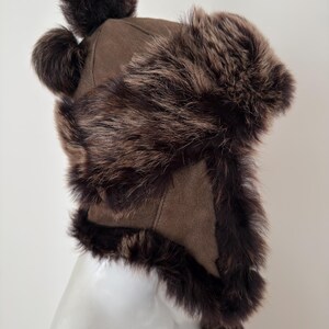 Fur Trapper Hat Pom Poms - Etsy display picture 3