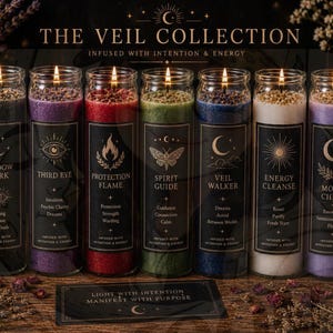 Vail-kollektionen | intentionsljus | 7-dagars intentionsljus | Andligt böneljus | Skydd, manifestation, renande ljus