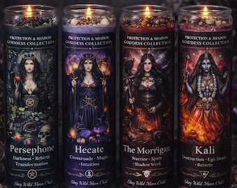 Goddess Devotional Candle Collection | Persephone, Hecate, Morrigan, Kali, Lilith Altar Candle