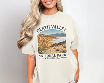 Camiseta del Parque Nacional del Valle de la Muerte / Diseño vintage de paisaje de las salinas / Colores cómodos 1717