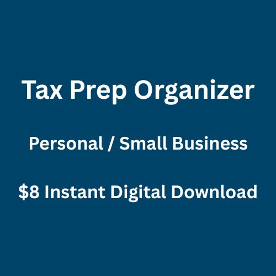 Tax Prep Organizer Printable | Tax Preparation Checklist | Small ...