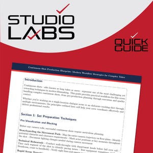 Master Complex Film Takes: StudioLab's Continuous Shot Workflow Blueprint