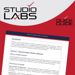 StudioLab Audio Setup Quick Guide: Master Audio Interfaces, Mics & Monitoring for Film (PDF Download)