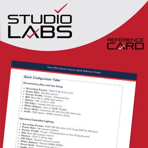 Guía de referencia rápida de la cámara de cine Sony FX6: Domine el flujo de trabajo de S-Log3, Cine EI y el firmware 6.00 | StudioLab