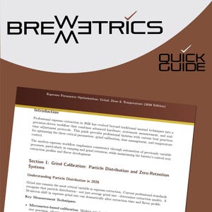 Brewmetrics Espresso Parameter Optimization Guide: Grind, Dose & Temp (2026 PDF)