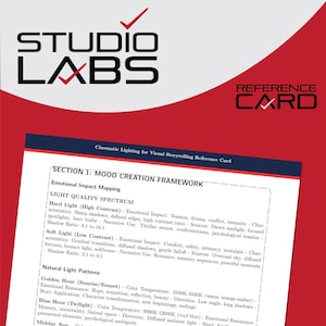 Cinematic Lighting Reference Card: Master Visual Storytelling with Mood & Col...