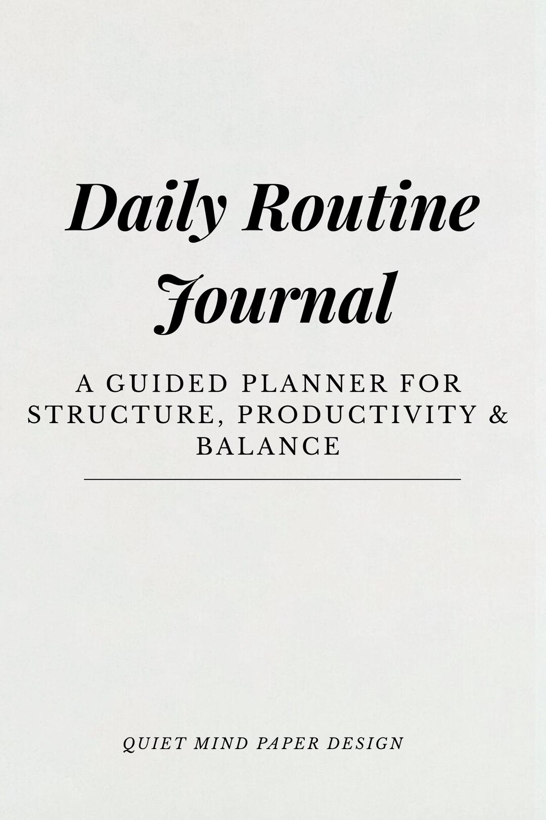 Daily Routine Journal Printable | Habit Tracker, Productivity Planner ...
