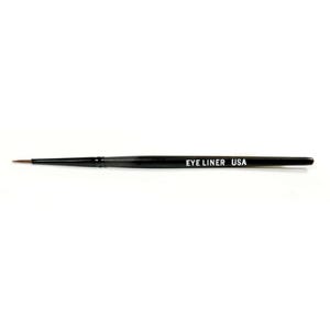 May include: A black eyeliner brush with a thin, tapered tip. The brush handle is black with the text "EYE LINER USA" printed in white. The brush is designed for precise application of eyeliner.